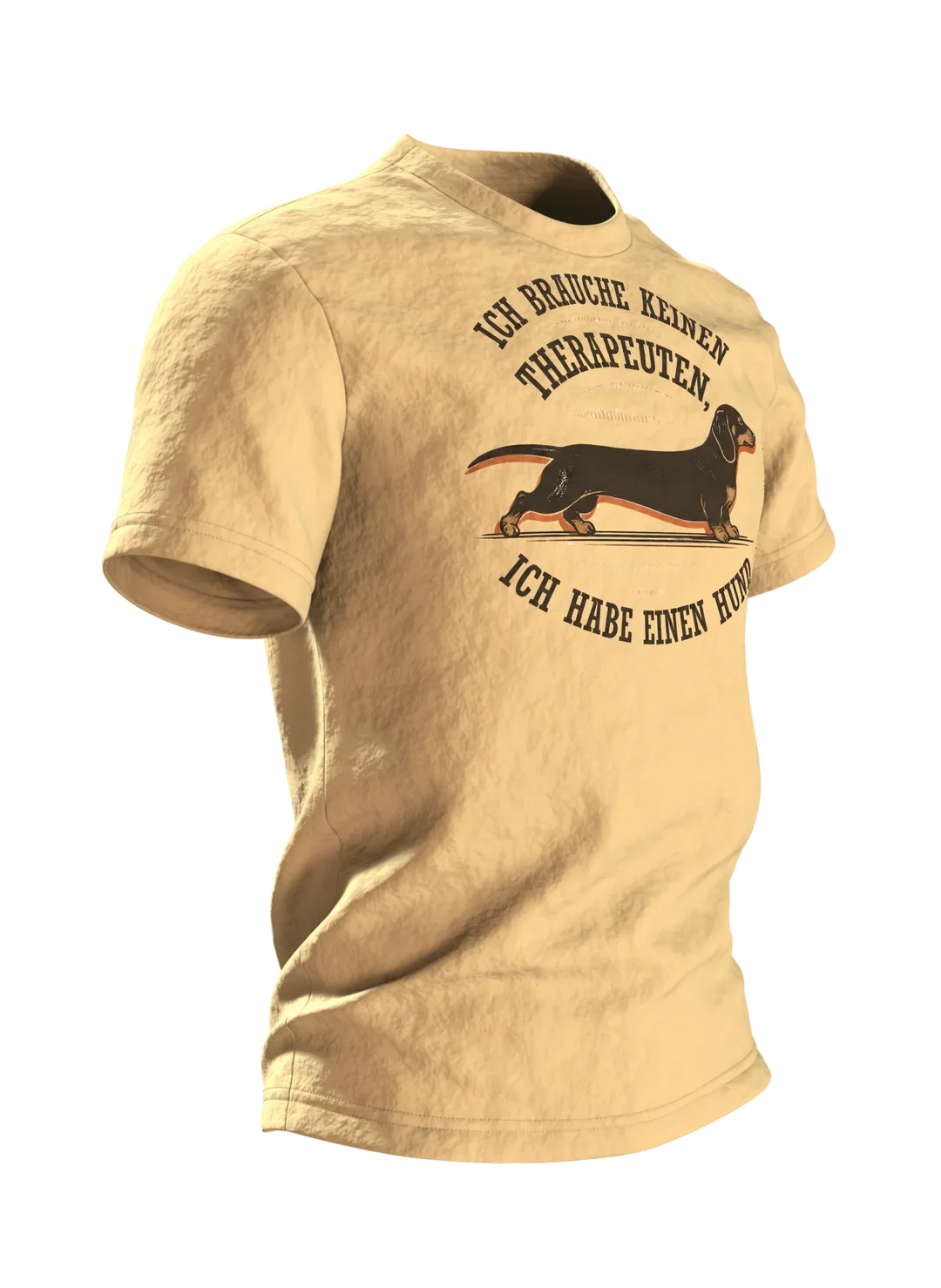 Hund Spruch Therapeut T-Shirt: Lustiges Vintage Design, Seitenansicht links