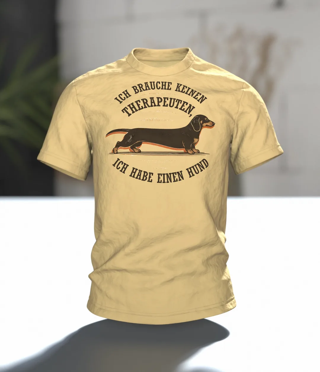 Hund Spruch Therapeut T-Shirt: Lustiges Vintage Design, Im Raum