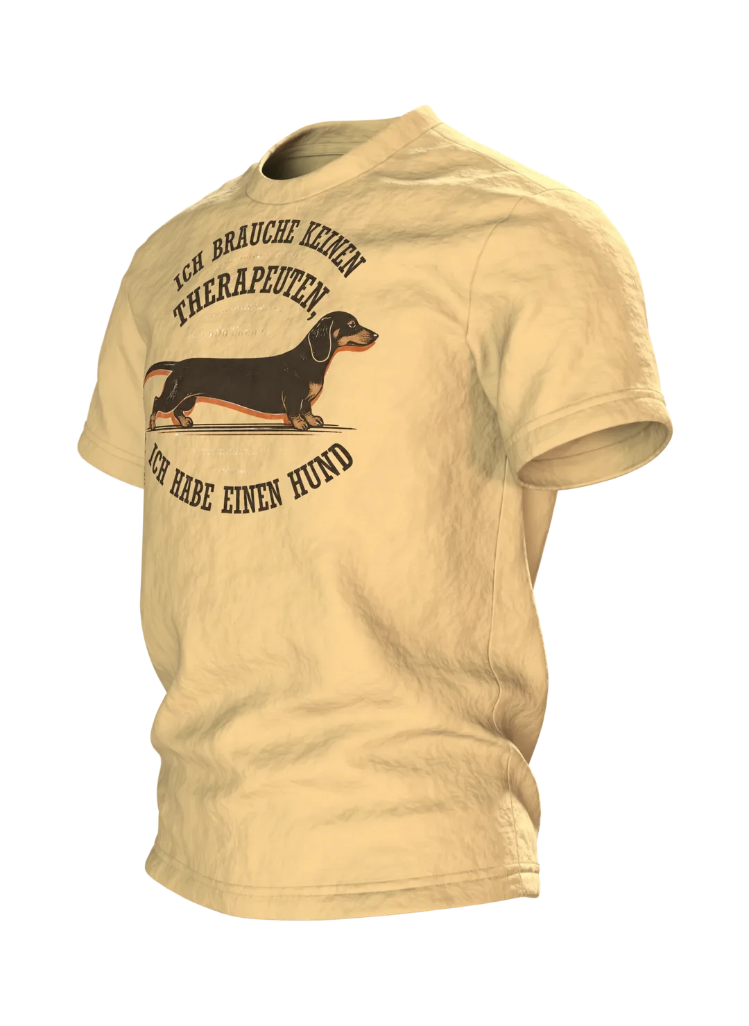 Hund Spruch Therapeut T-Shirt: Lustiges Vintage Design, Seitenansicht rechts