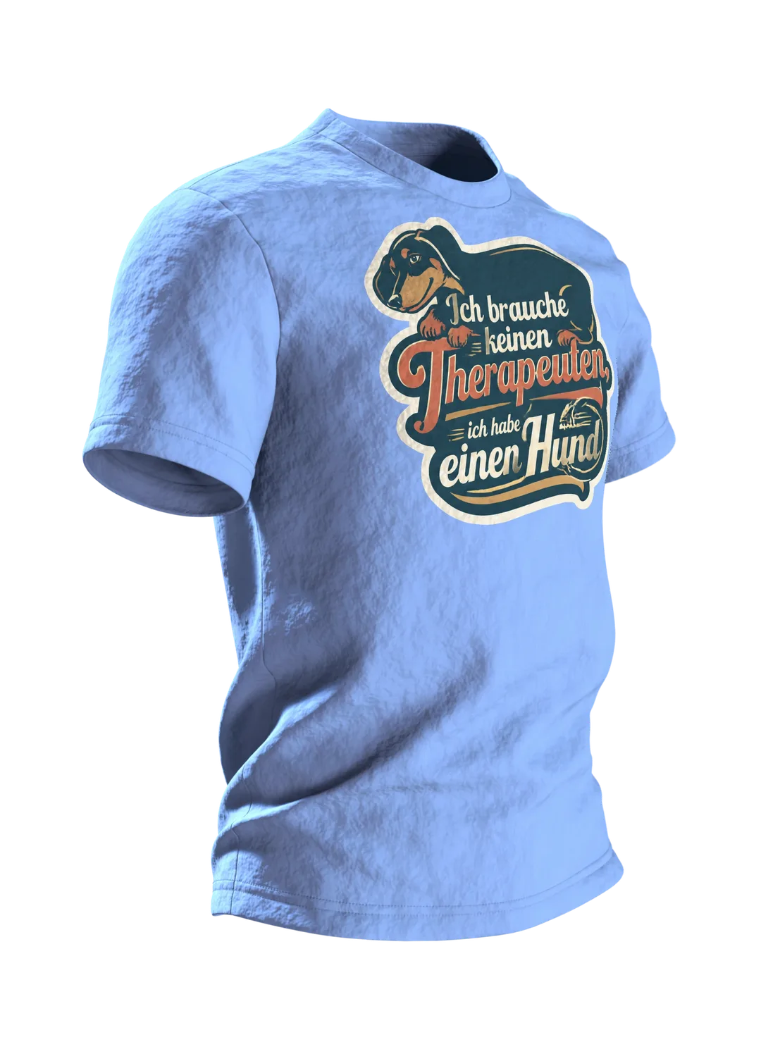 Ich brauche keinen Therapeuten T-Shirt: Lustiger Hund Spruch Vintage, Seitenansicht links