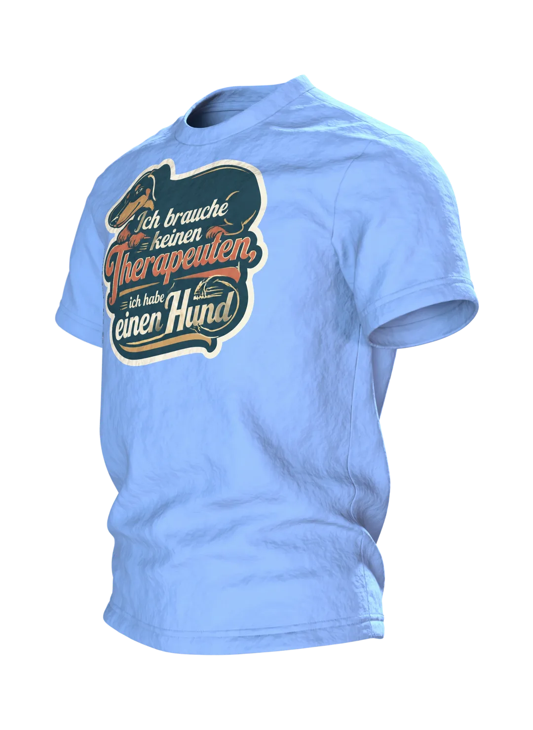 Ich brauche keinen Therapeuten T-Shirt: Lustiger Hund Spruch Vintage, Seitenansicht rechts