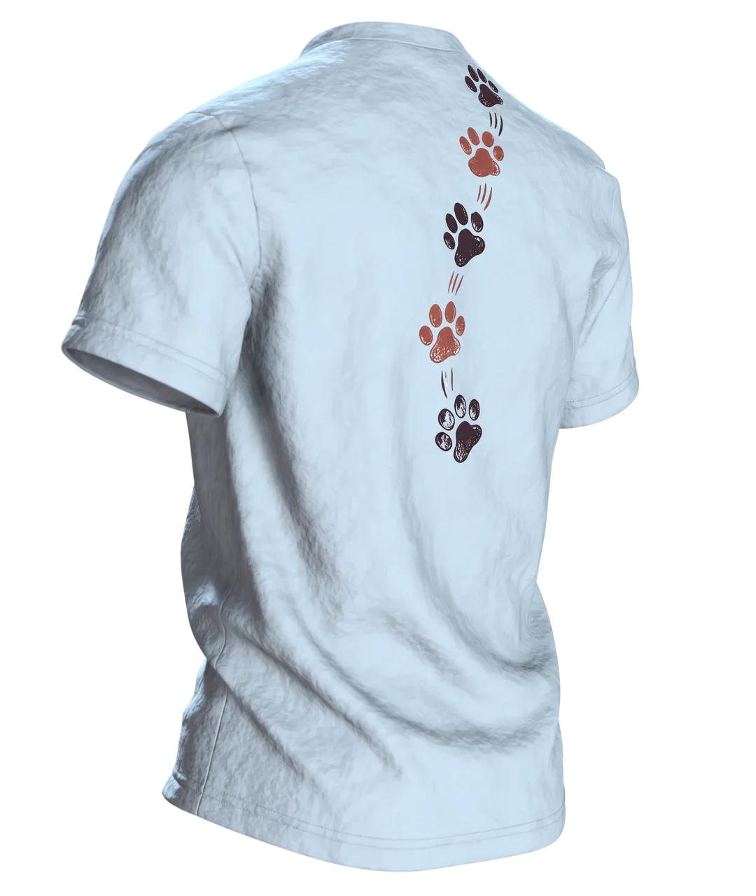 Lustiger Hund Spruch T-Shirt: Vintage Therapeuten Design, Rückseite schräg rechts
