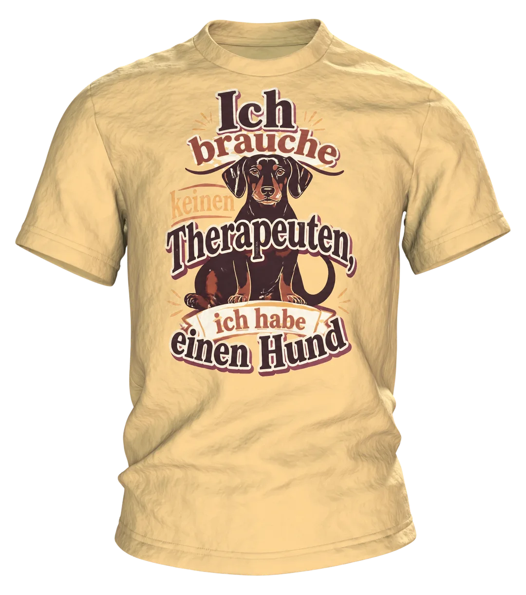 Lustiger Hund Spruch T-Shirt: Vintage Therapeuten Design