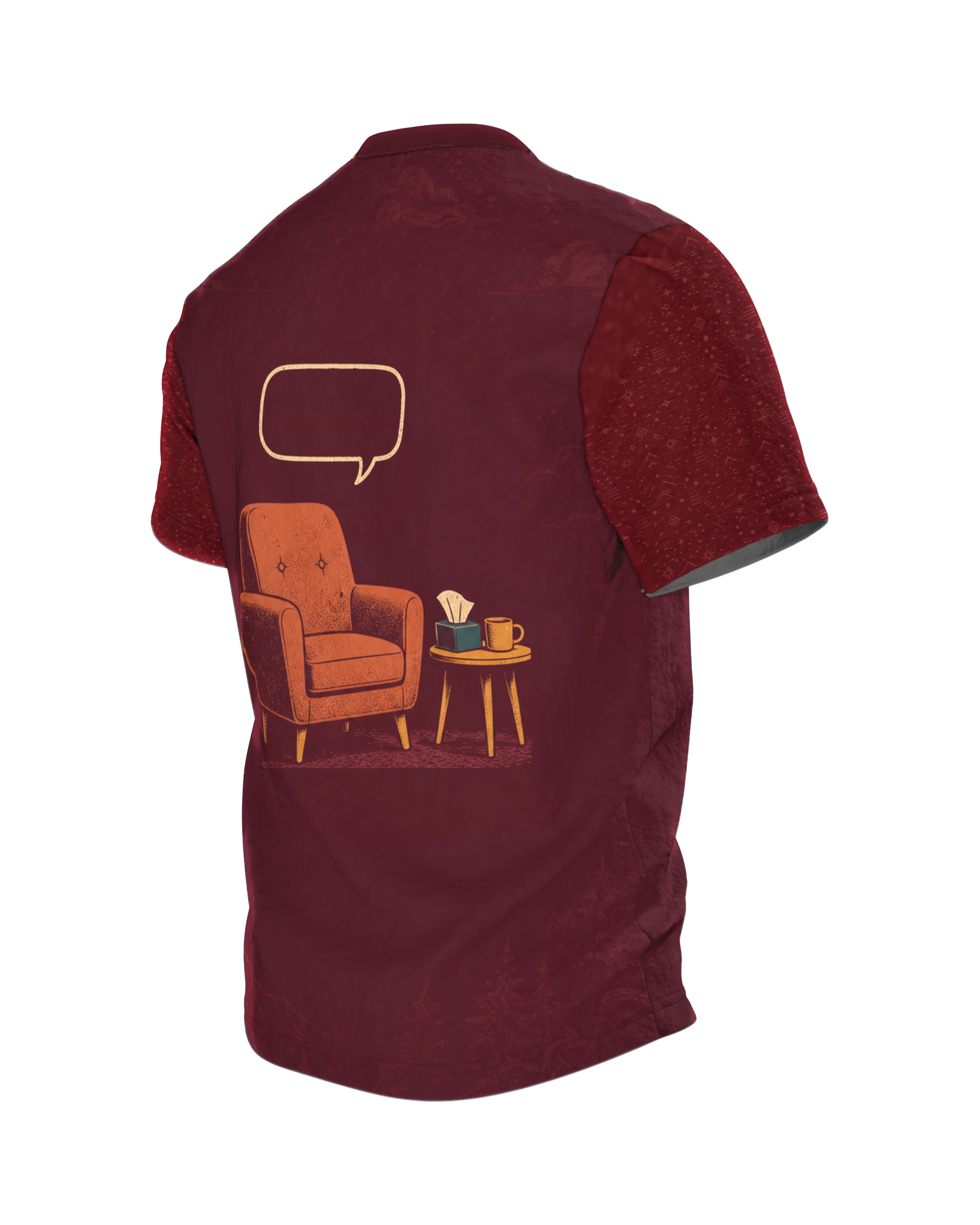 Therapeuten Hund Spruch mit Dackel T-Shirt: Lustiges Retro Design, Rückseite schräg links
