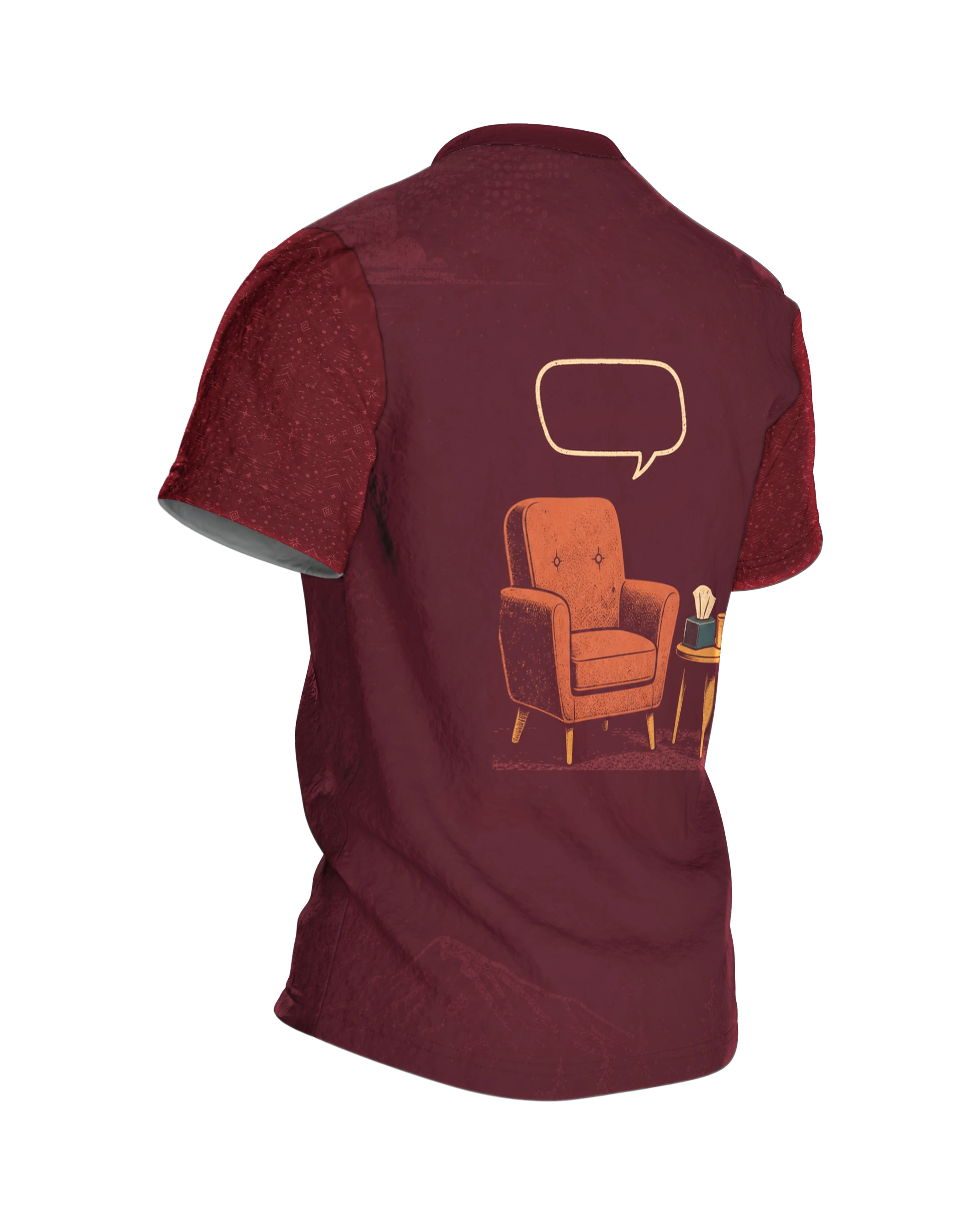 Therapeuten Hund Spruch mit Dackel T-Shirt: Lustiges Retro Design, Rückseite schräg rechts