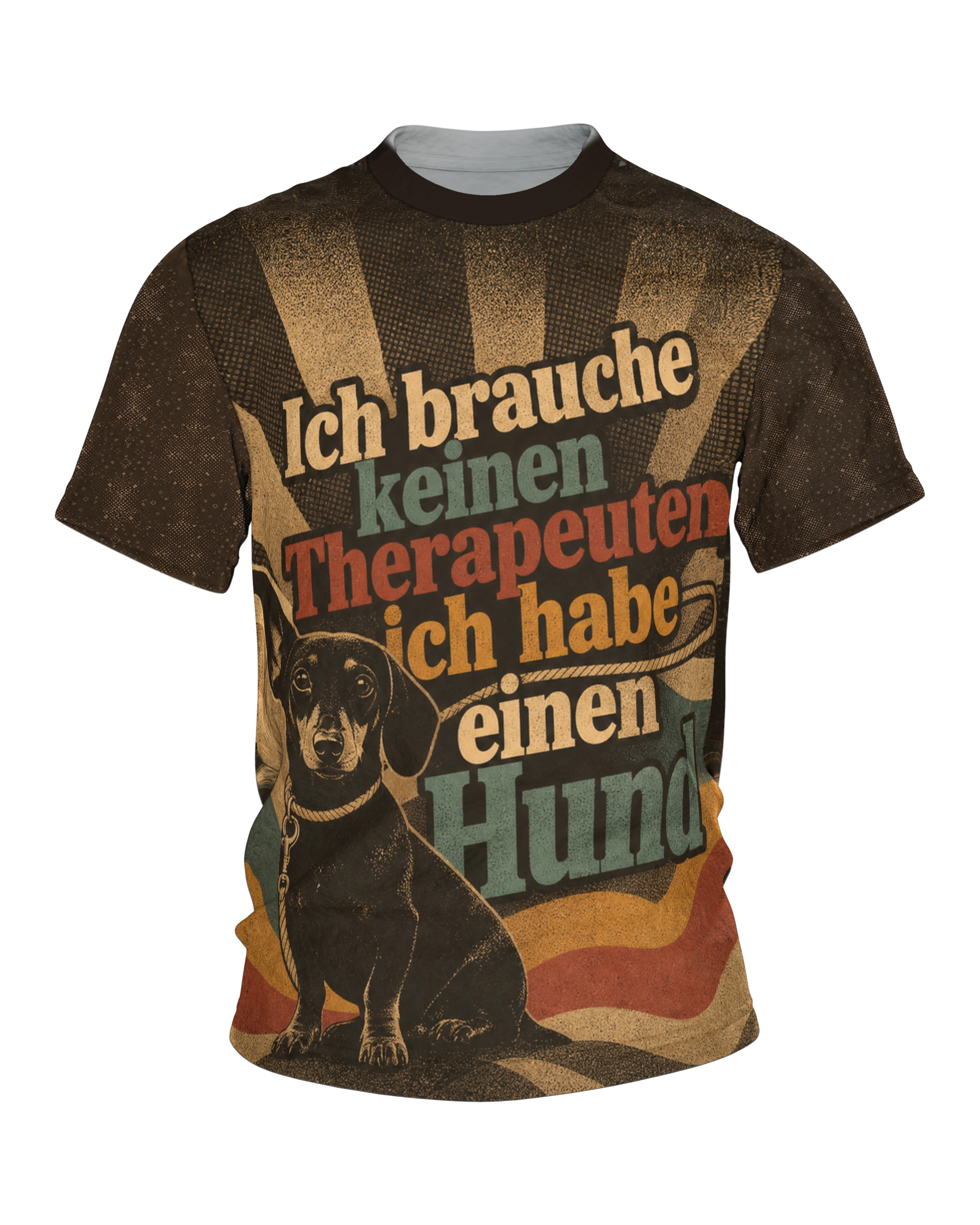 Hund Spruch T-Shirt: Lustiges Dackel Design mit Retro-Flair, Vorderseite