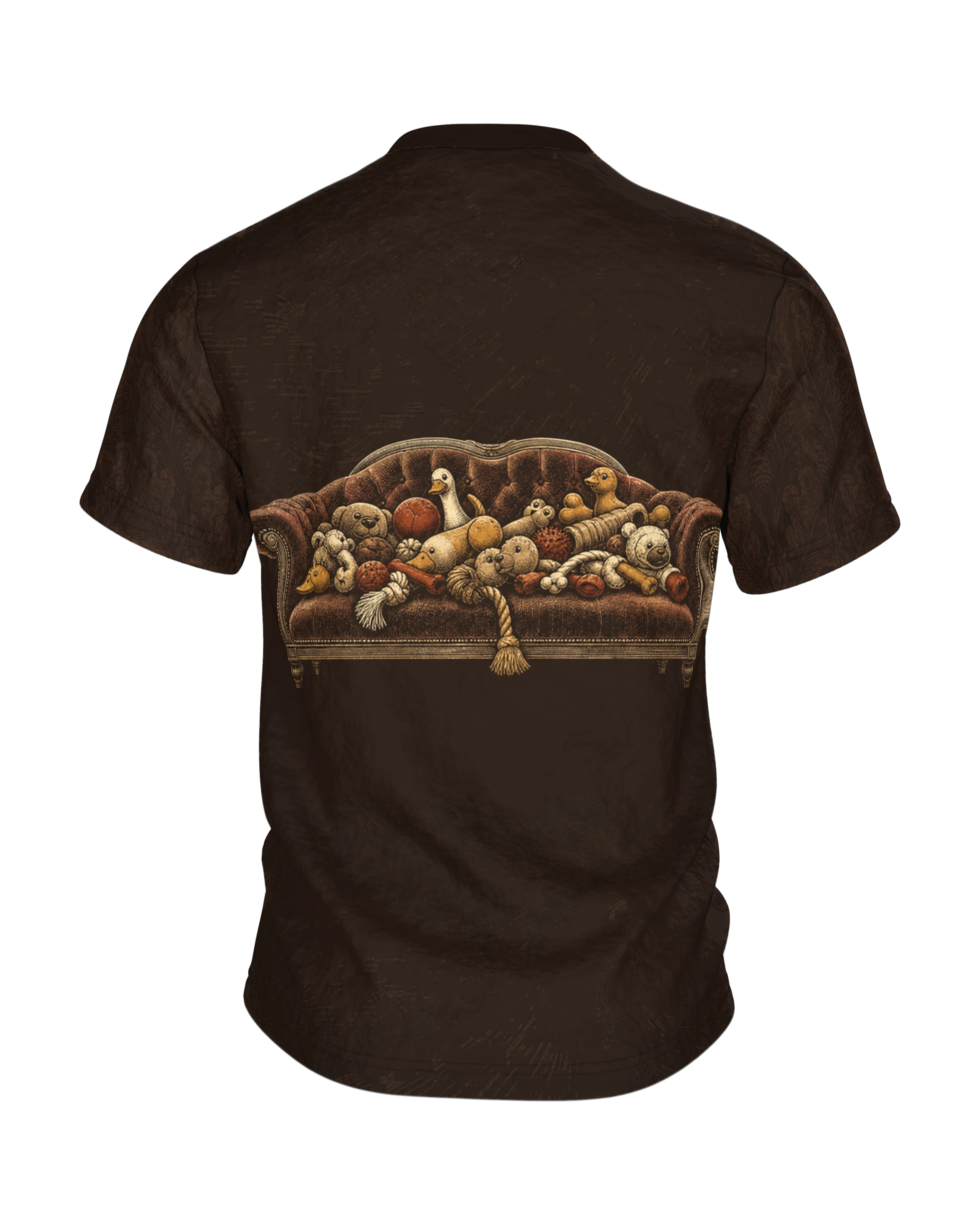 Lustiger Hundespruch T-Shirt: Retro Dackel Design, Rückseite