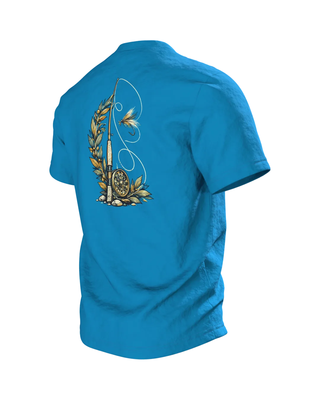 Bester Opa Angler T-Shirt, Entwurfsfassung, Back, angled left
