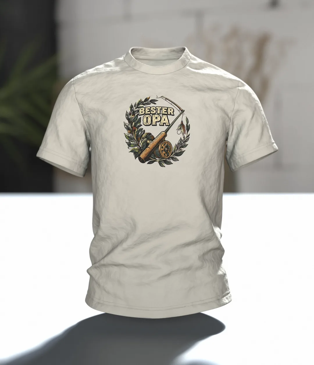 Bester Opa Angler T-Shirt, Entwurfsfassung, In context