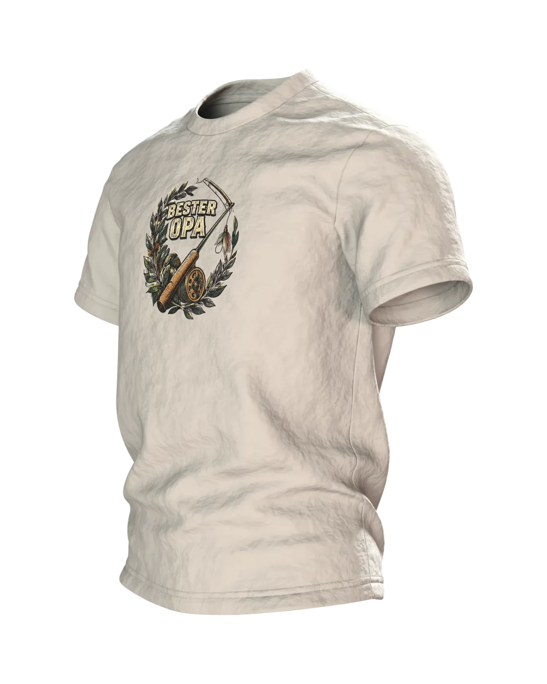 Bester Opa Angler T-Shirt, Entwurfsfassung, Side view, right