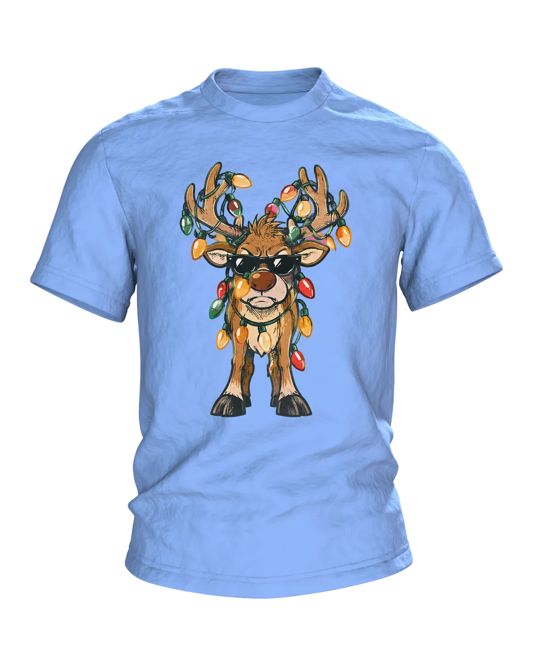 Grimmiges Rentier mit Sonnenbrille T-Shirt: Retro Comic Look