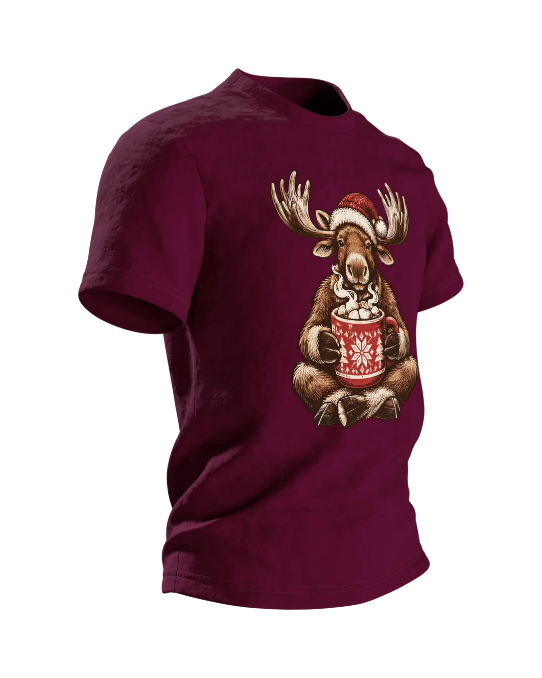 Elch mit Kakao T-Shirt, Entwurfsfassung, Seitenansicht links
