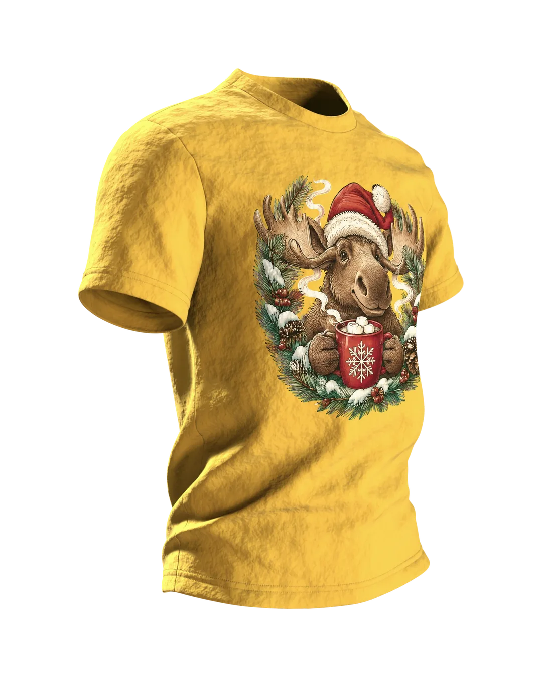 Elch mit Kakao T-Shirt, Entwurfsfassung, Seitenansicht links