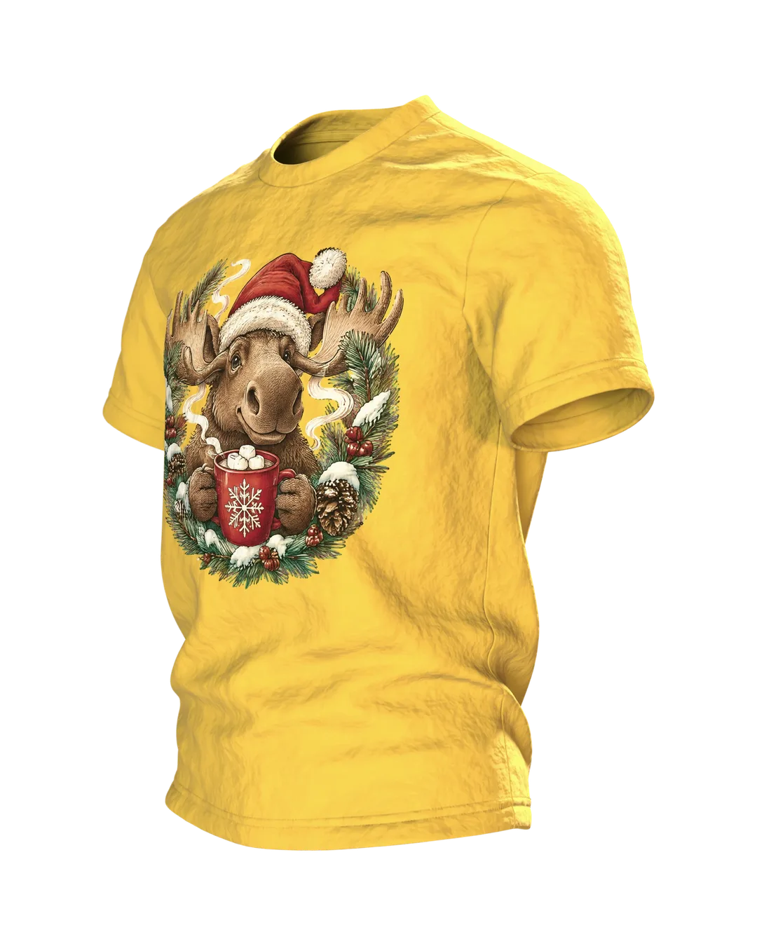 Elch mit Kakao T-Shirt, Entwurfsfassung, Seitenansicht rechts