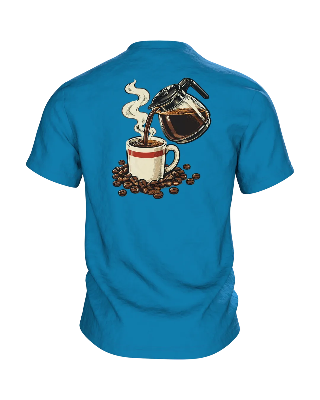 Dackel-Papa mit Kaffee T-Shirt, Entwurfsfassung, Back
