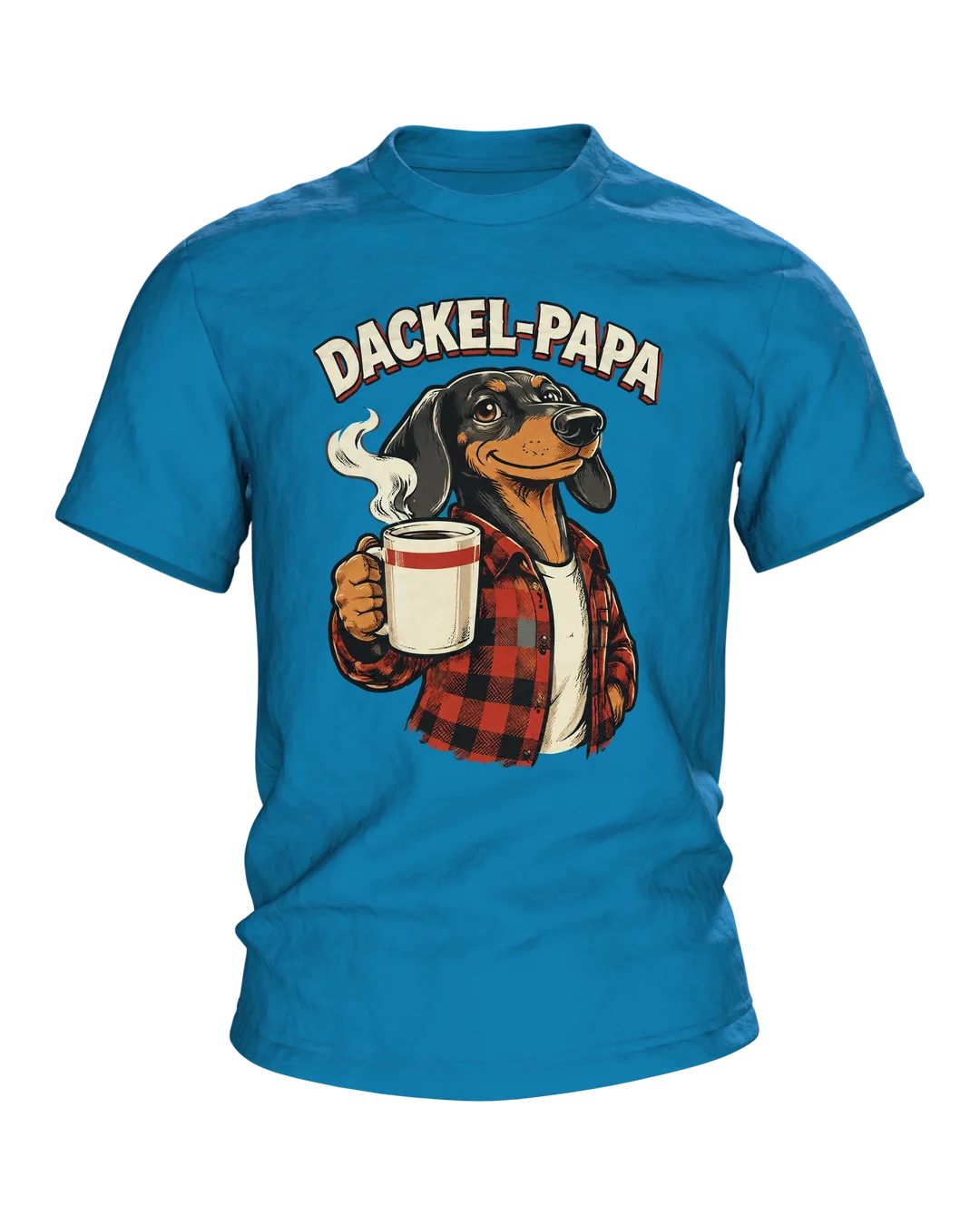 Dackel-Papa mit Kaffee T-Shirt, Entwurfsfassung
