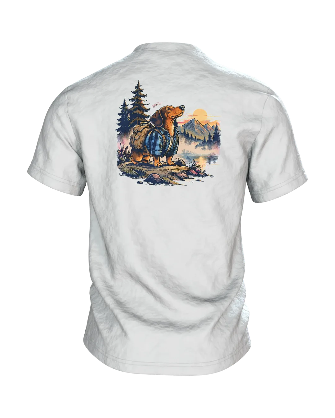 Dackel-Papa mit Kaffee T-Shirt, Entwurfsfassung, Back
