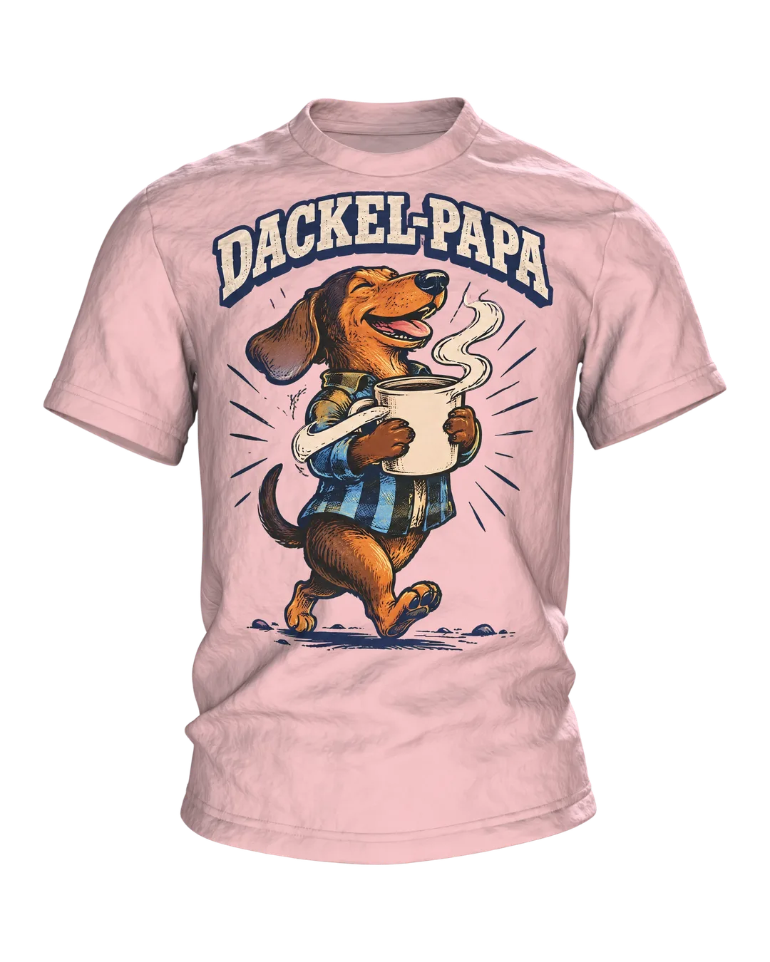 Dackel-Papa mit Kaffee T-Shirt, Entwurfsfassung