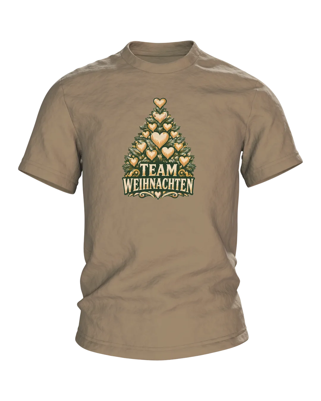 Herzen Tannenbaum Team Weihnachten T-Shirt: Festliches Unisex Design