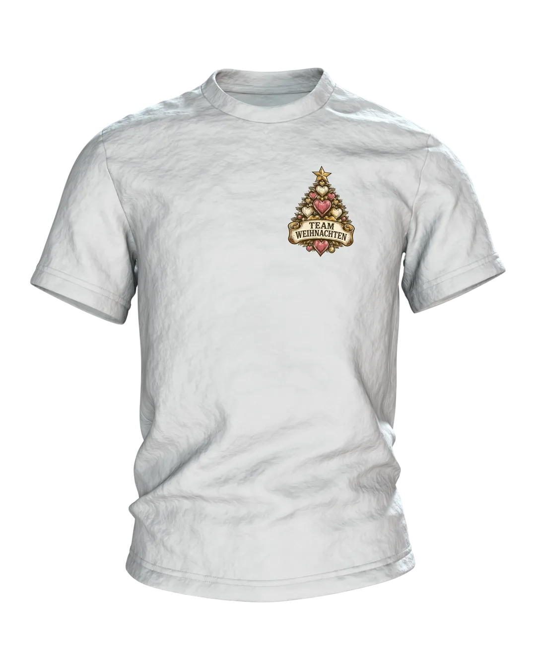 Team Weihnachten Tannenbaum T-Shirt: Festliches Herz Design