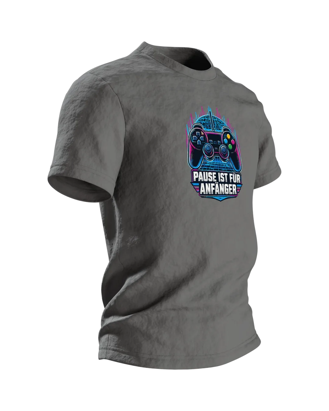 Pause ist für Anfänger Gamepad T-Shirt, Entwurfsfassung, Seitenansicht links