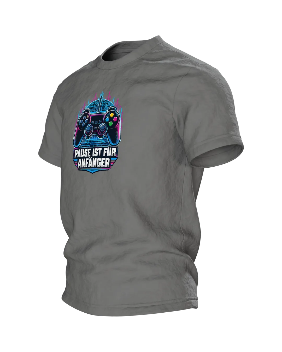 Pause ist für Anfänger Gamepad T-Shirt, Entwurfsfassung, Seitenansicht rechts