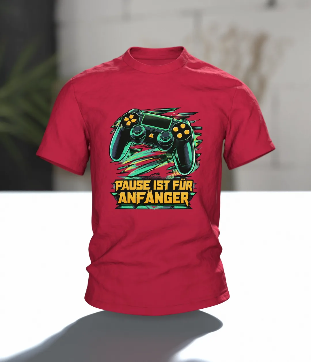 Pause ist für Anfänger Gamepad T-Shirt, Entwurfsfassung, Im Raum