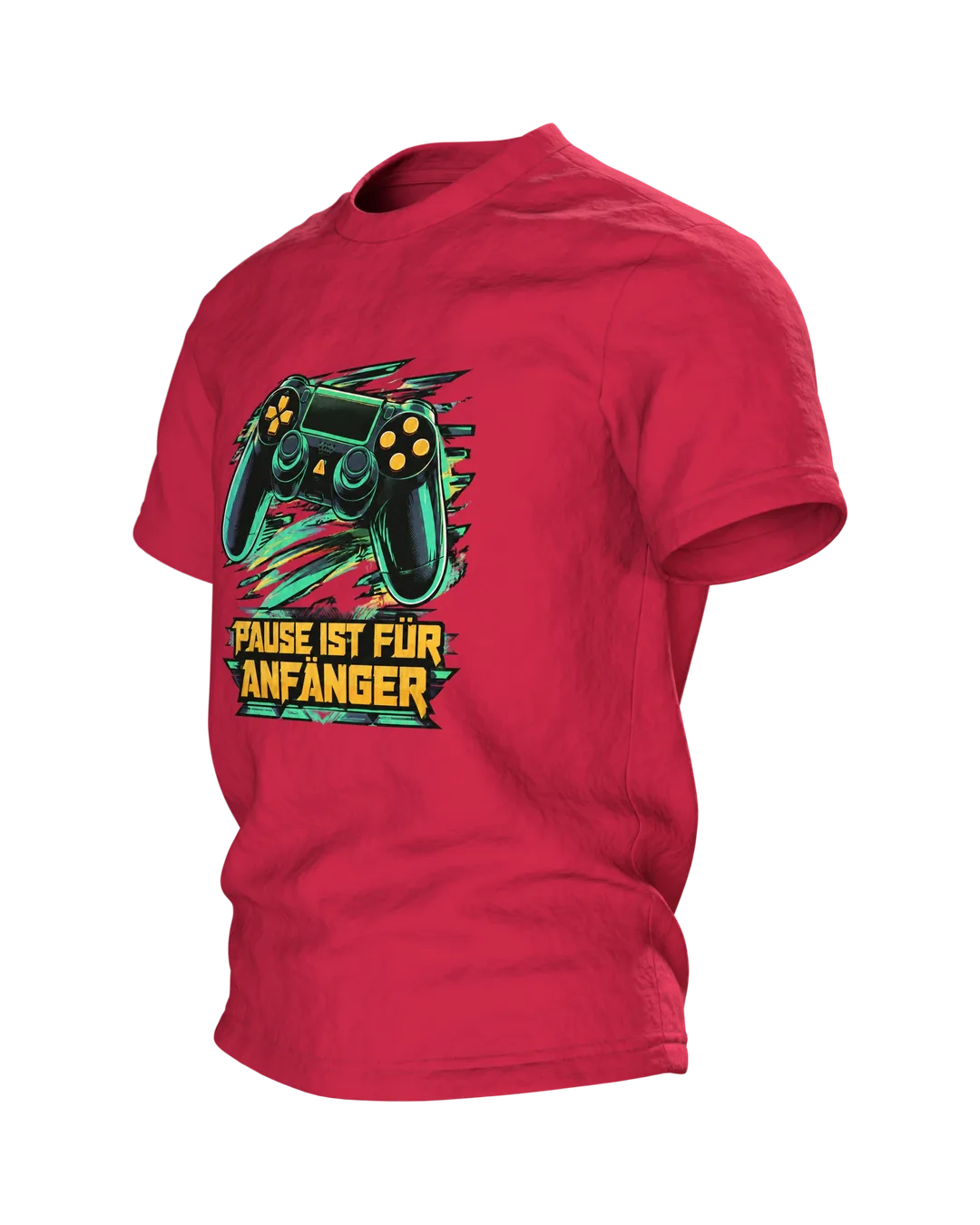 Pause ist für Anfänger Gamepad T-Shirt, Entwurfsfassung, Seitenansicht rechts