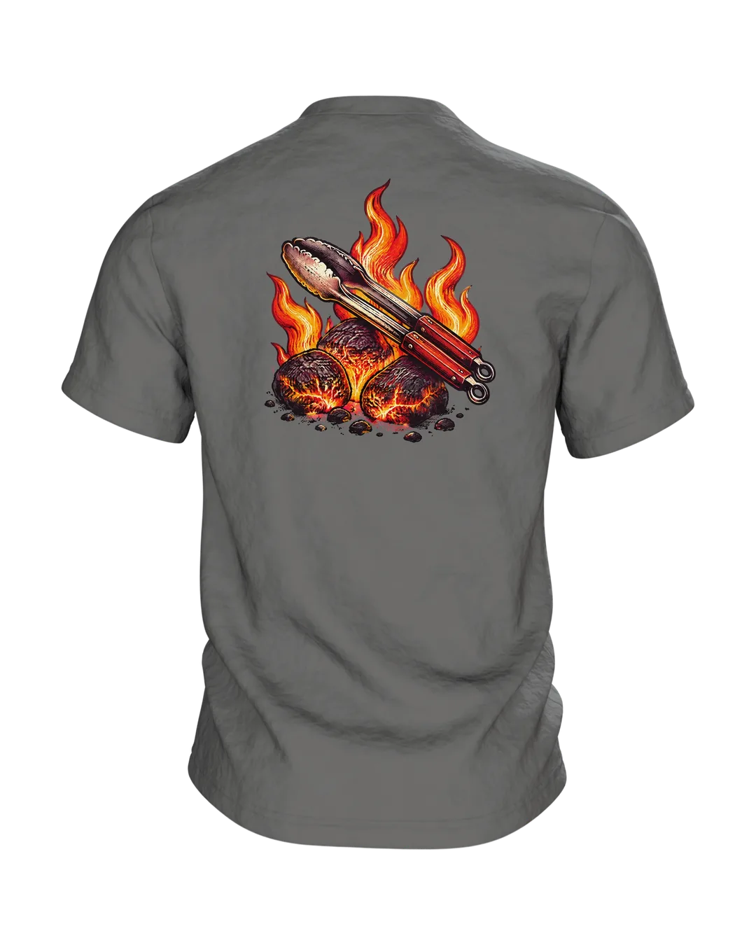Grillmeister Wappen T-Shirt, Entwurfsfassung, Rückseite