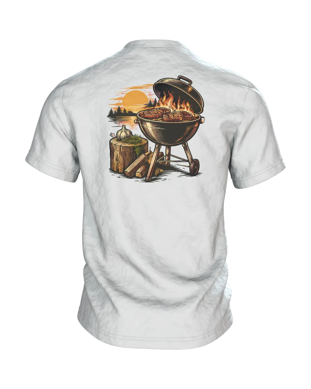 Grillmeister Wappen T-Shirt, Entwurfsfassung, Rückseite