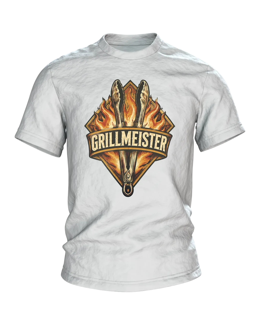 Grill-Papa T-Shirt: Retro Emblem für Grillmeister