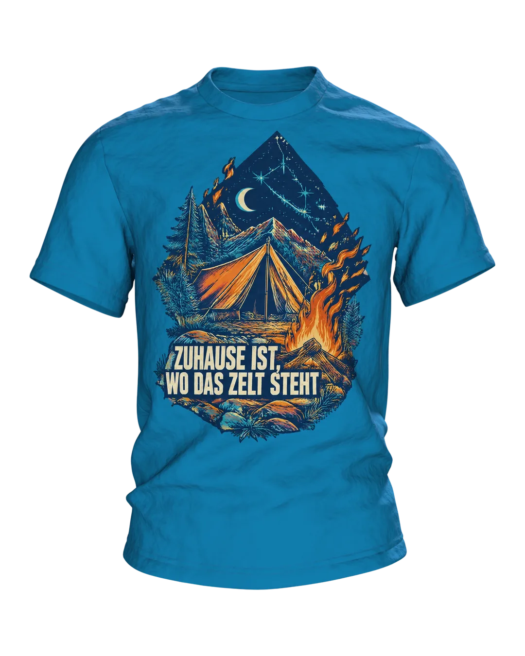 Camping Wappen T-Shirt: Zuhause ist wo das Zelt steht
