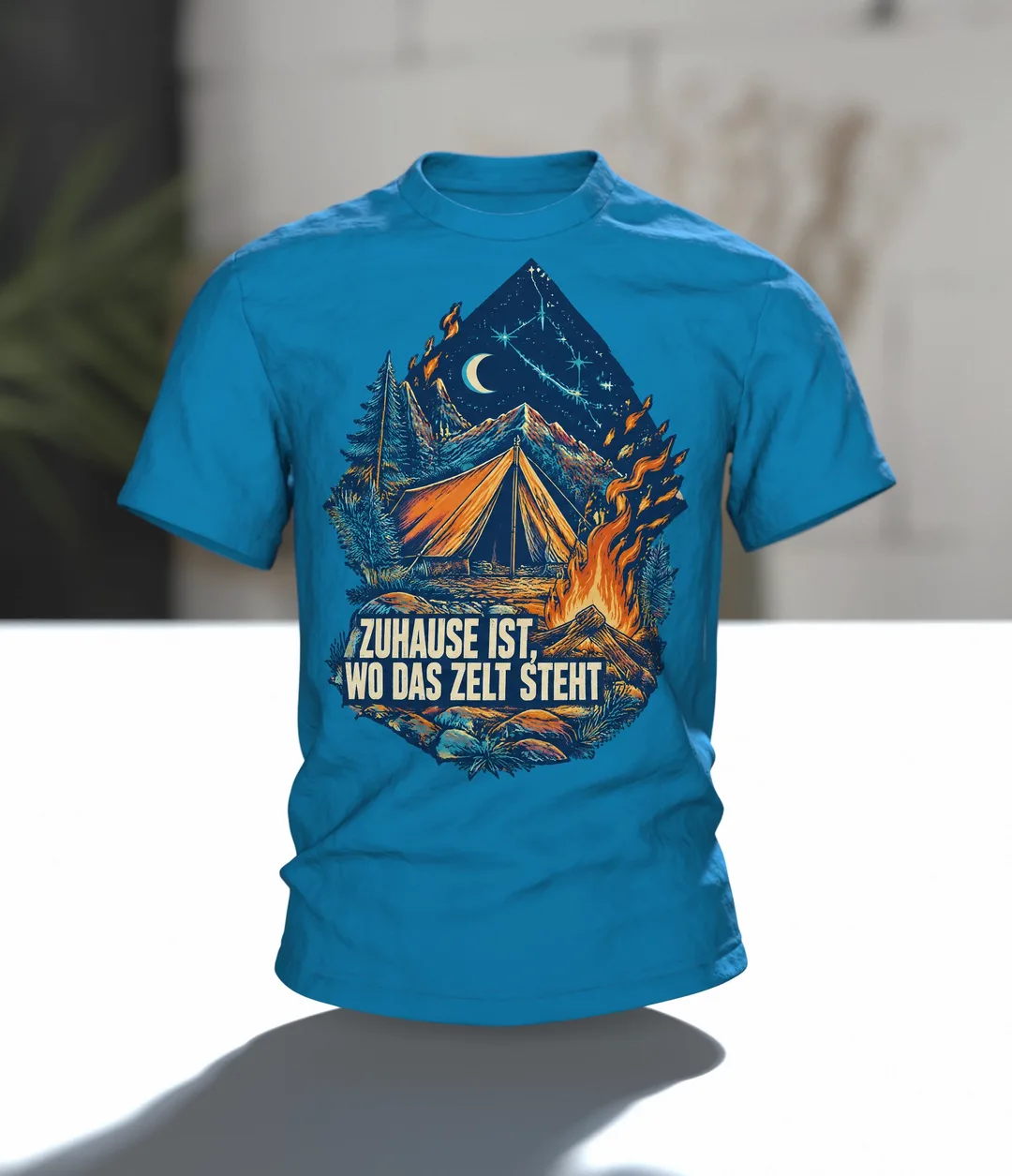 Camping Wappen T-Shirt: Zuhause ist wo das Zelt steht, In context