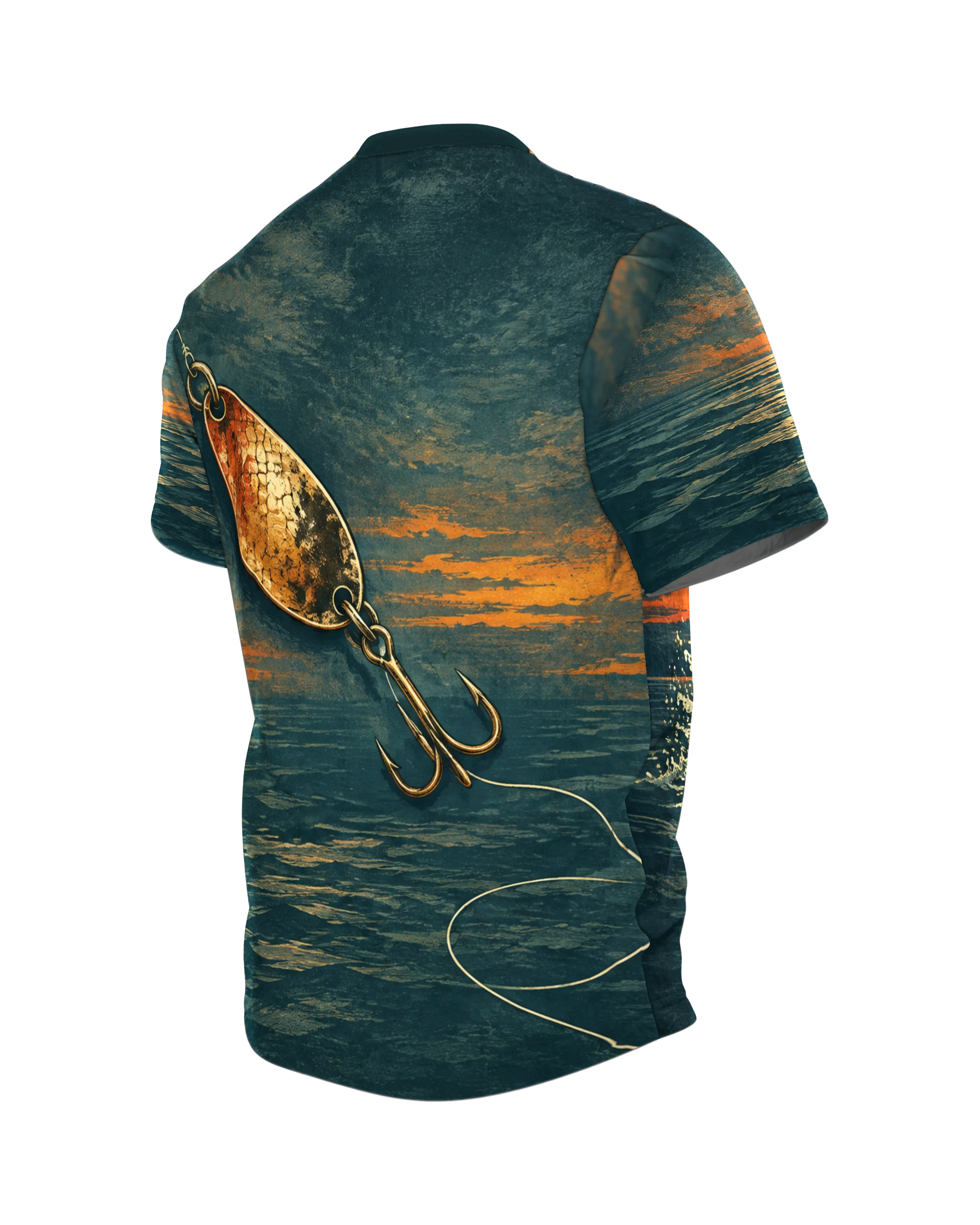 Unikat Design T-Shirt, Premium Unikat, Rückseite schräg links