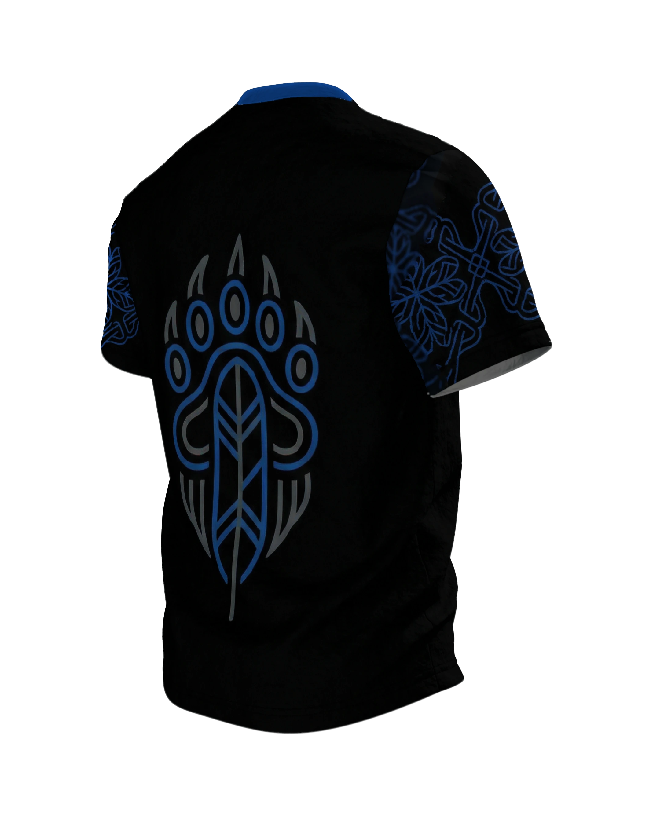 Adler & Bär Tribal T-Shirt: Mystische Wildnis, Rückseite schräg links