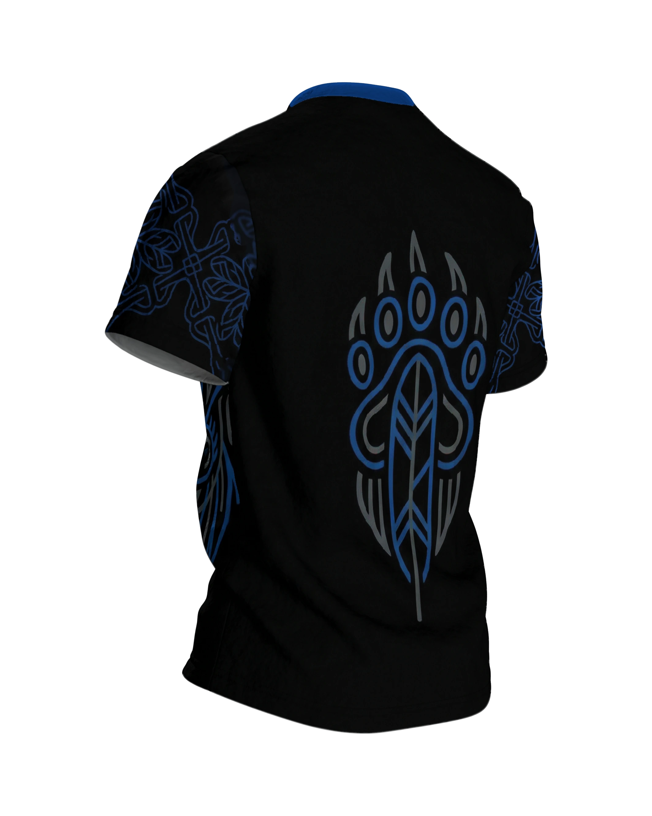 Adler & Bär Tribal T-Shirt: Mystische Wildnis, Rückseite schräg rechts