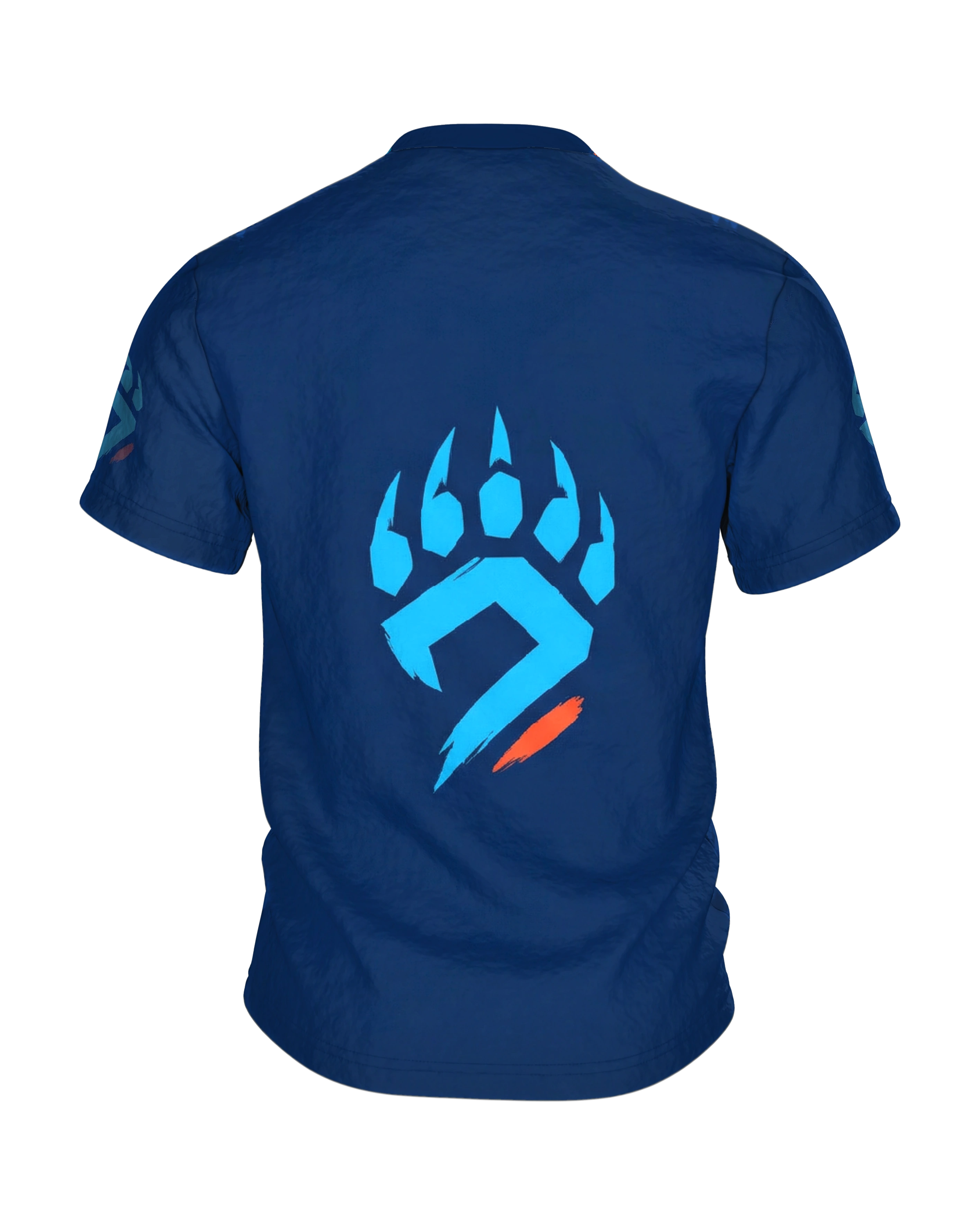 Adler Bear Clash T-Shirt: Emblem aus Schwinge, Blitz und Pranke, Rückseite