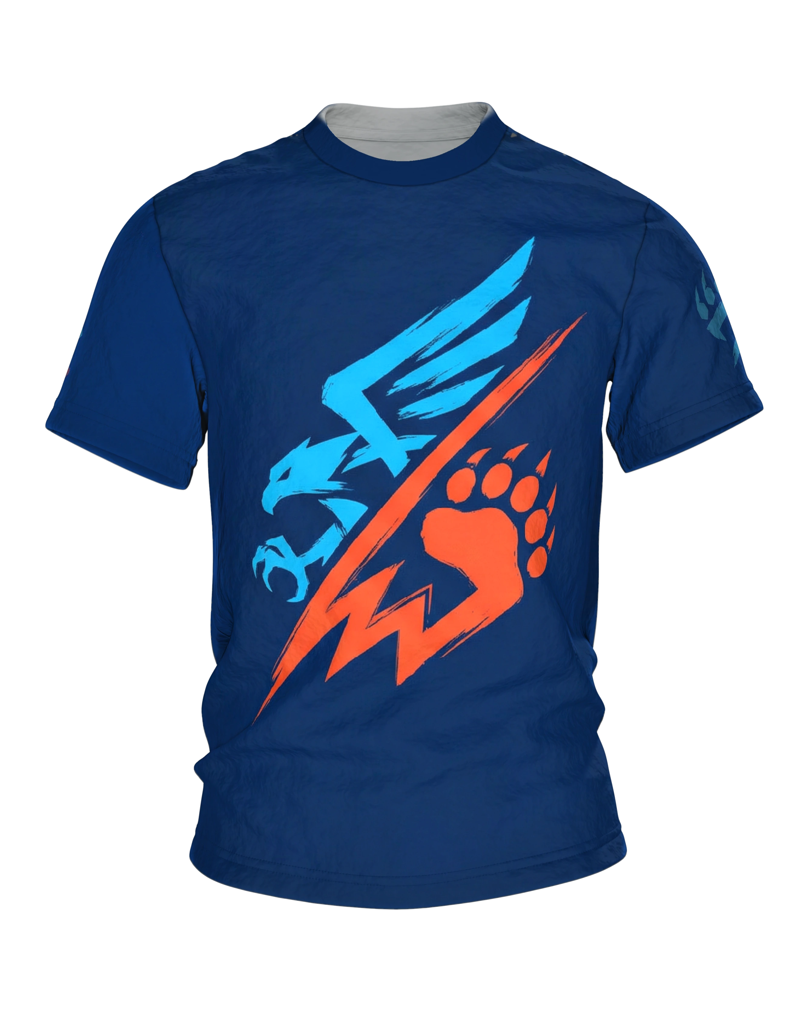 Adler Bear Clash T-Shirt: Emblem aus Schwinge, Blitz und Pranke