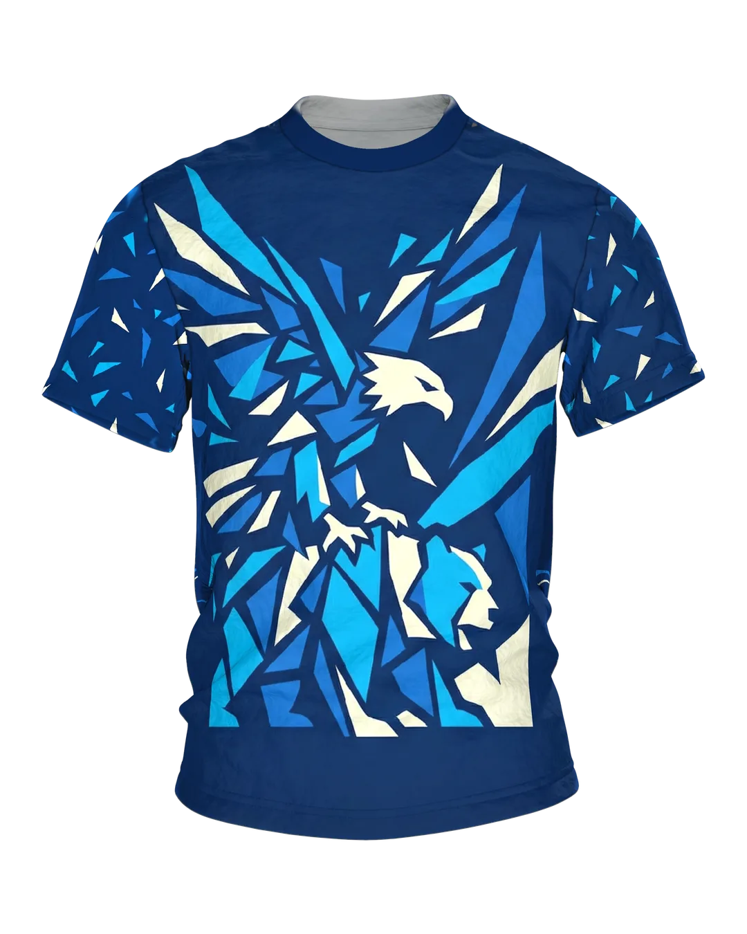 Geometrischer Adler & Bär T-Shirt: Low-Poly Art