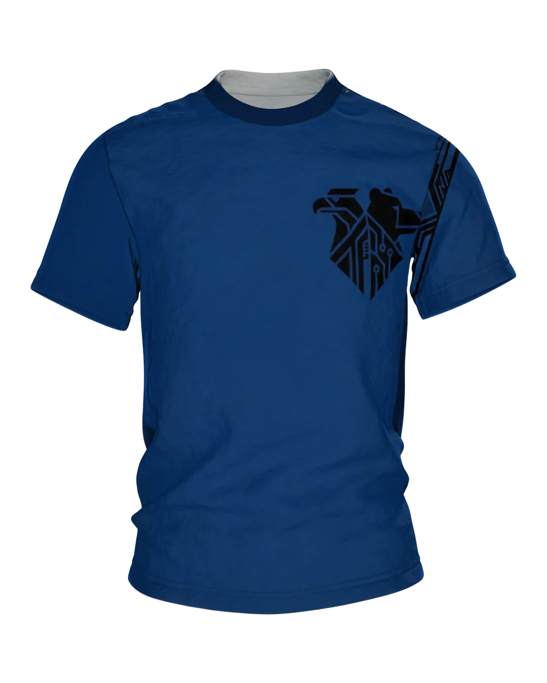 Cyber Adler & Bär T-Shirt: Geometrisches Tech-Design