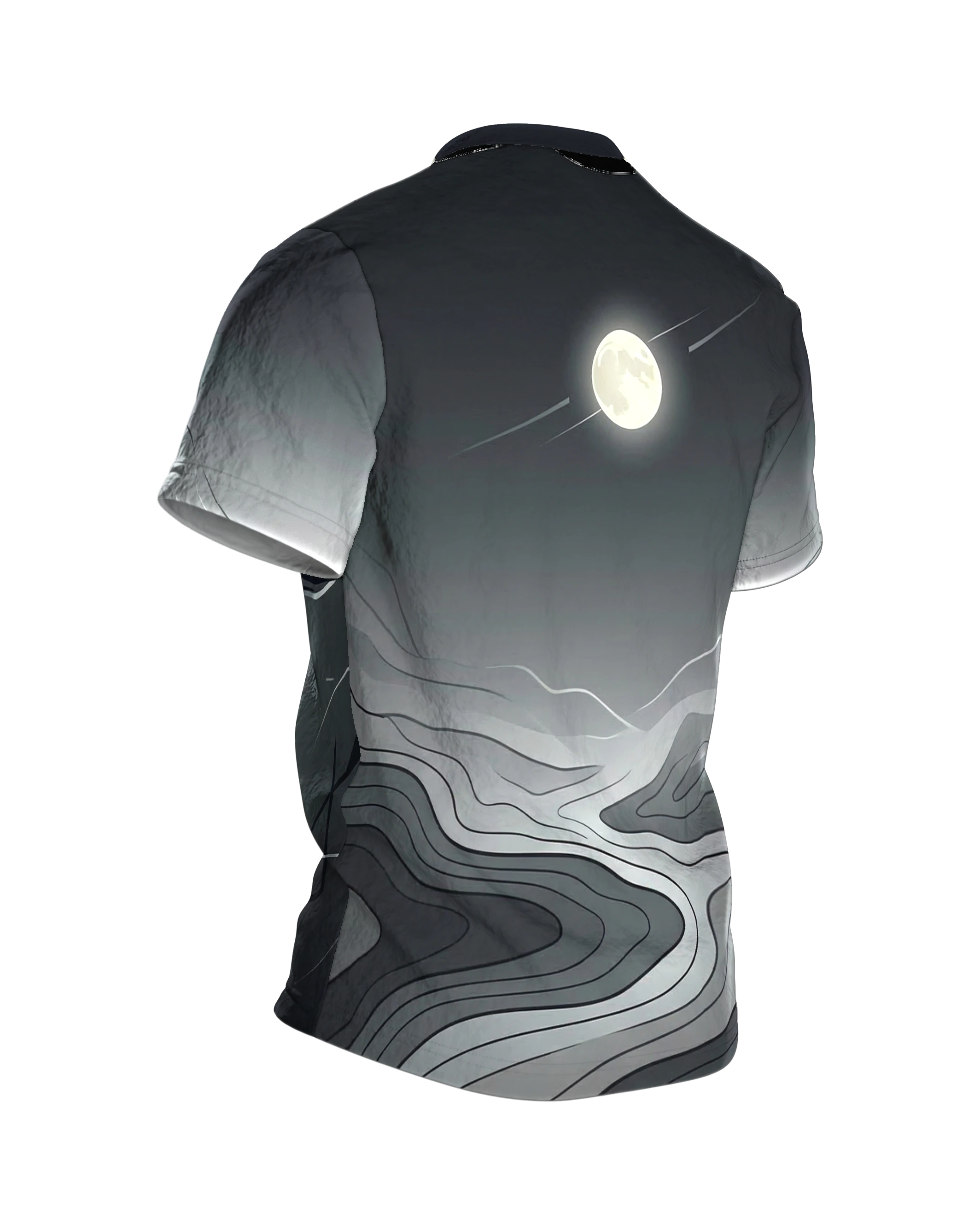 wolf: Premium T-Shirt, Rückseite schräg rechts