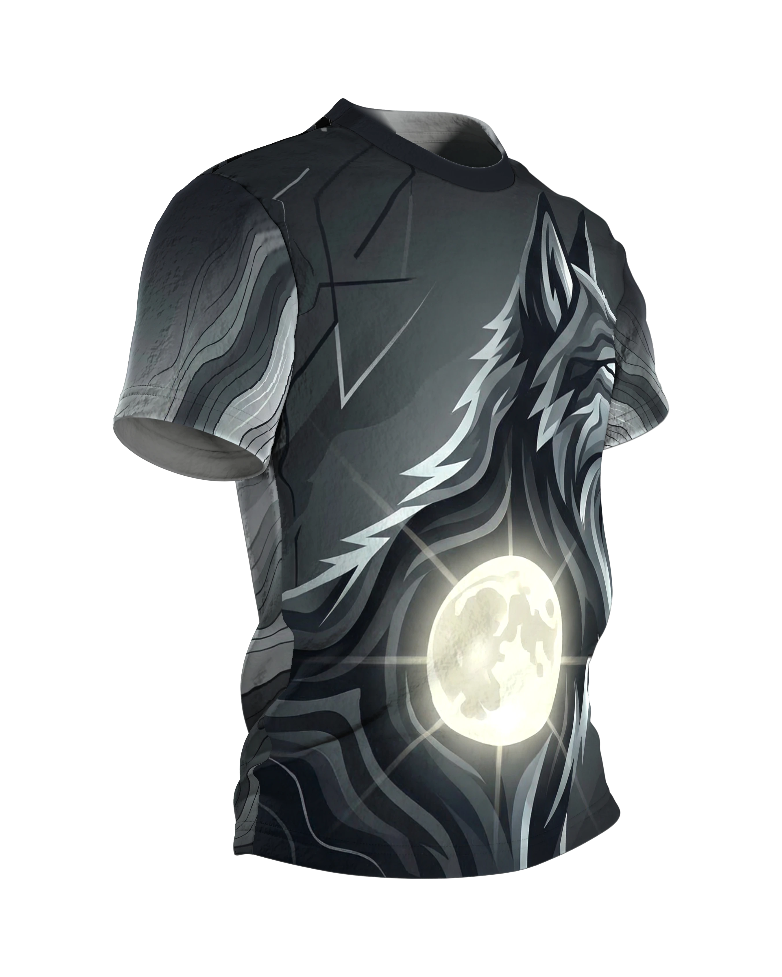 wolf: Premium T-Shirt, Seitenansicht links