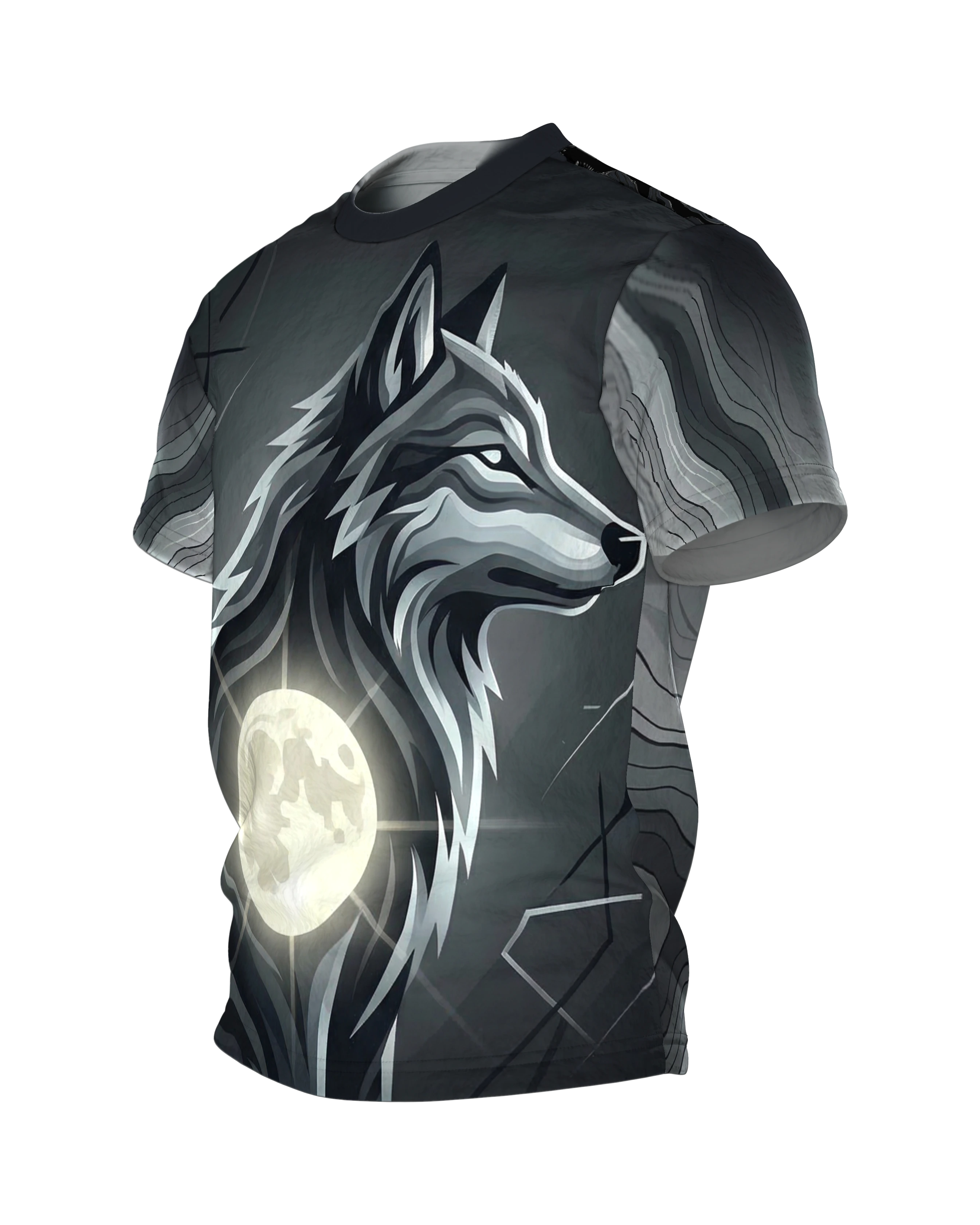 wolf: Premium T-Shirt, Seitenansicht rechts