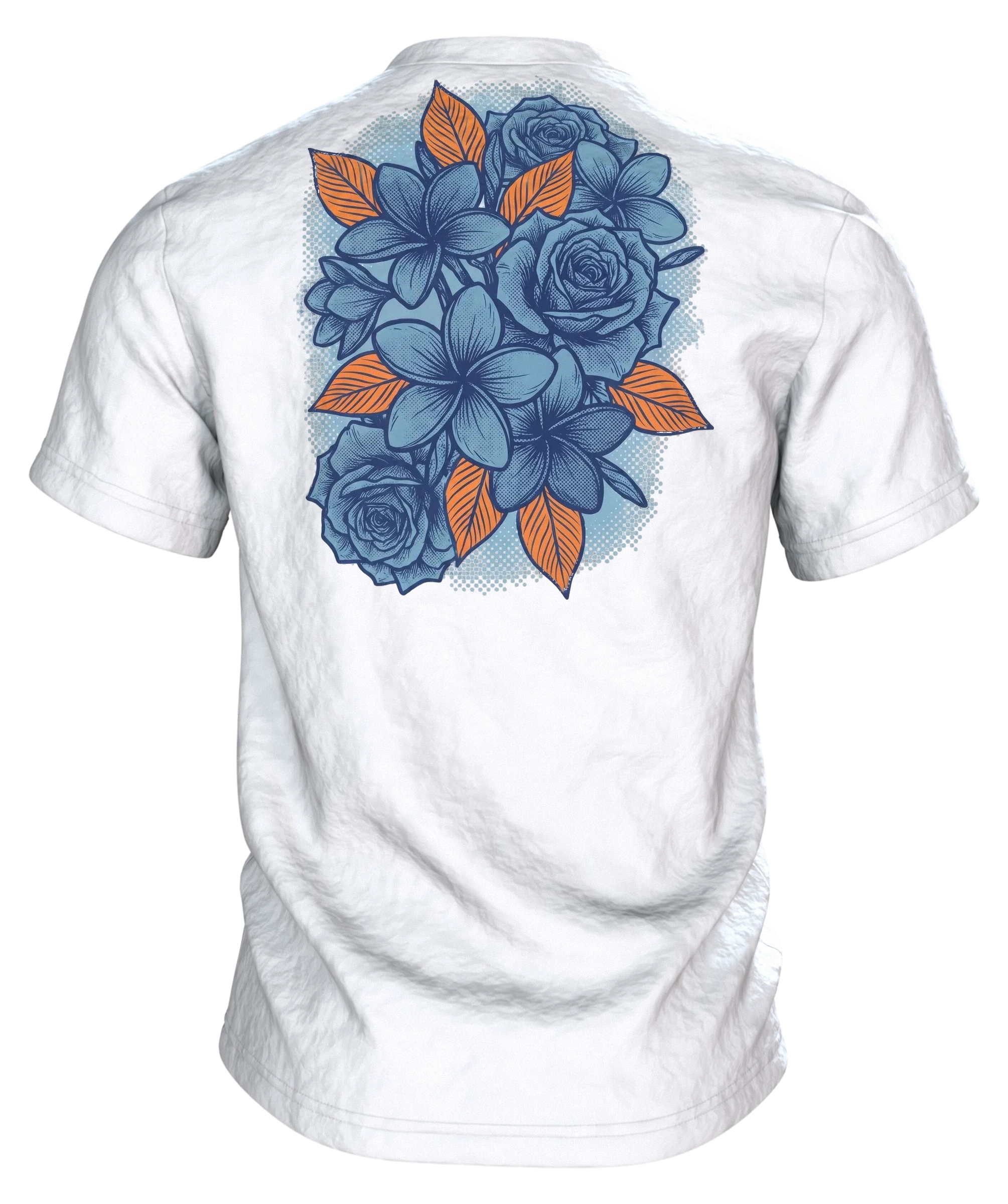Hawaii Surf Blumen Premium Baumwoll T-Shirt: 90s Retro, Rückseite